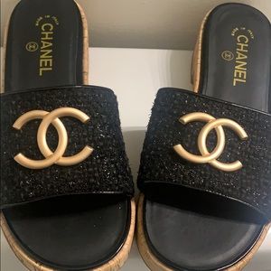 Chanel Leather.open toe